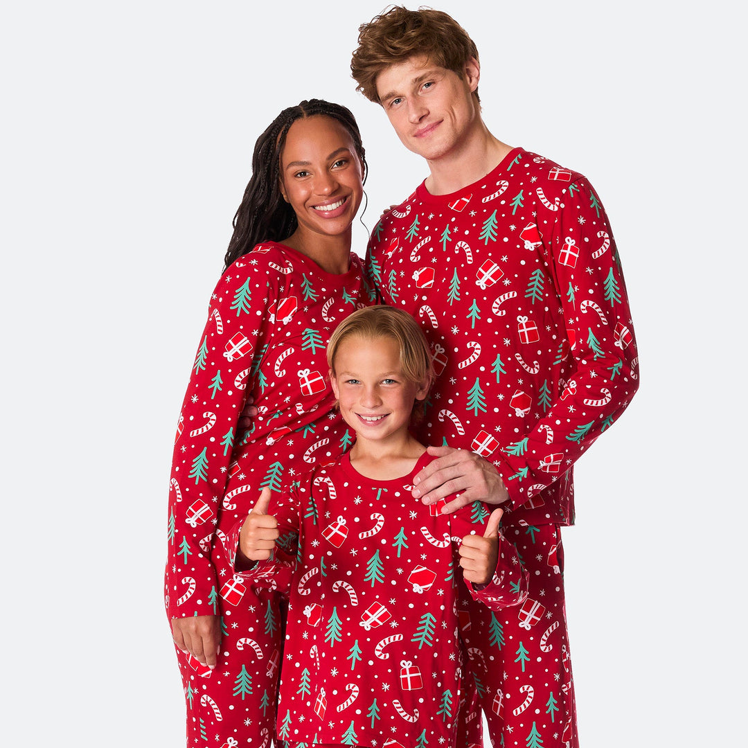 Rode Kerstpatroon Kerstpyjama's Gezin
