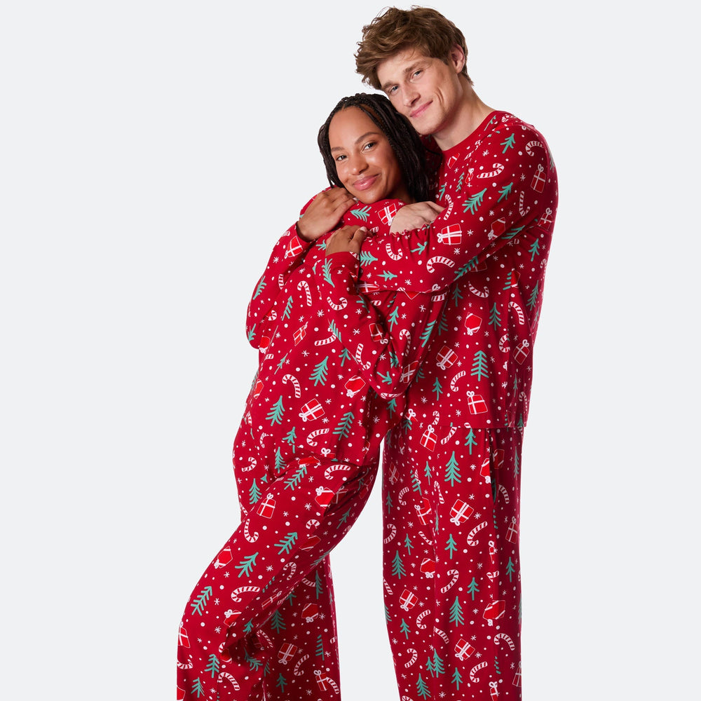 Rode Kerstpatroon Kerstpyjama Heren