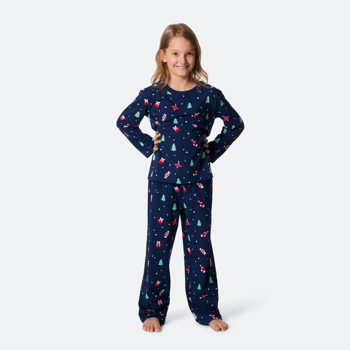 Blauwe Kerstversiering Kerstpyjama&