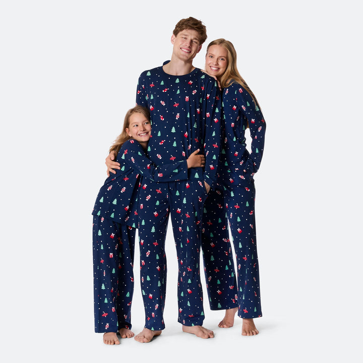 Blauwe Kerstversiering Kerstpyjama Dames