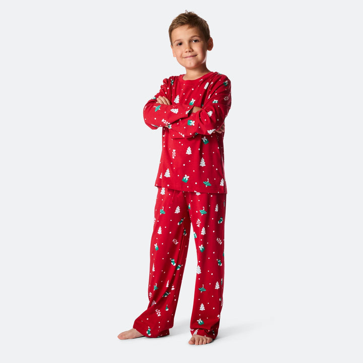 Rode Kerstversiering Kerstpyjama voor Kinderen