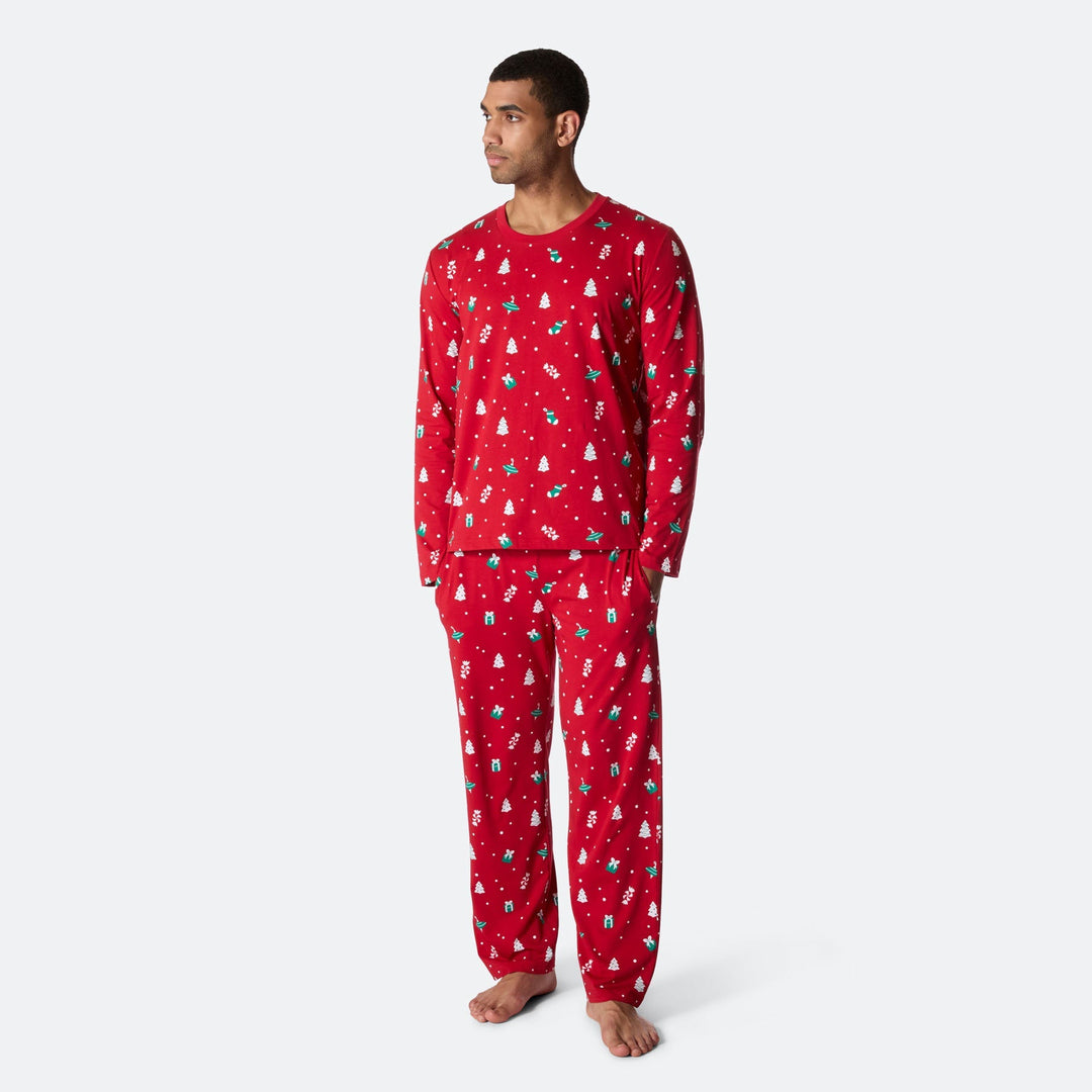 Rode Kerstversiering Kerstpyjama Heren