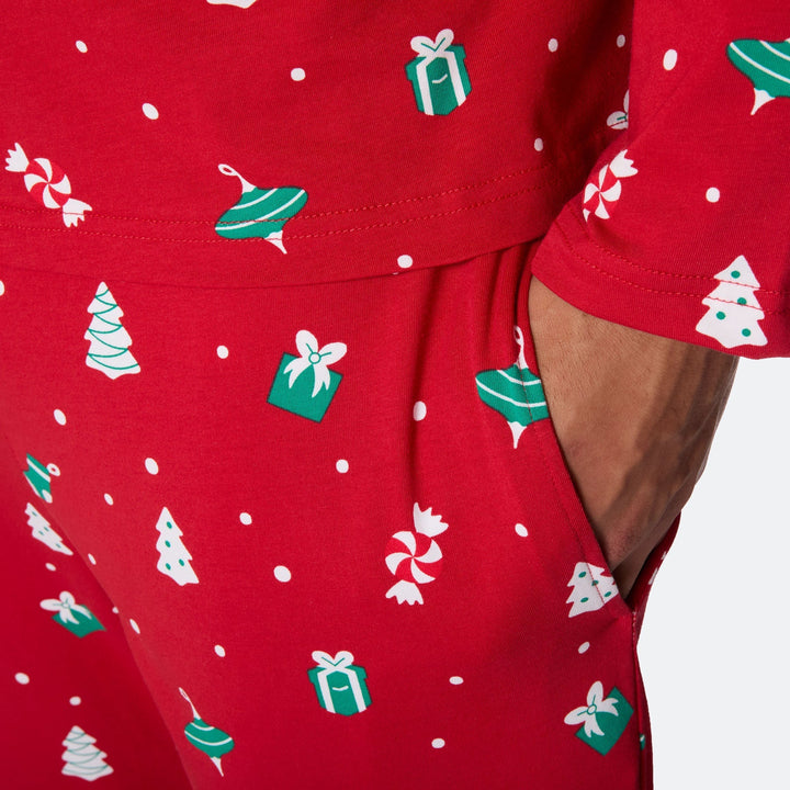 Rode Kerstversiering Kerstpyjama Heren