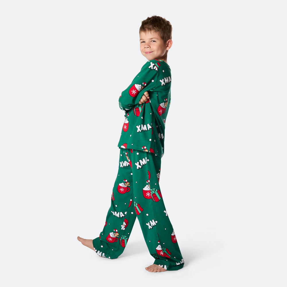 Groene Xmas Kerstpyjama voor Kinderen