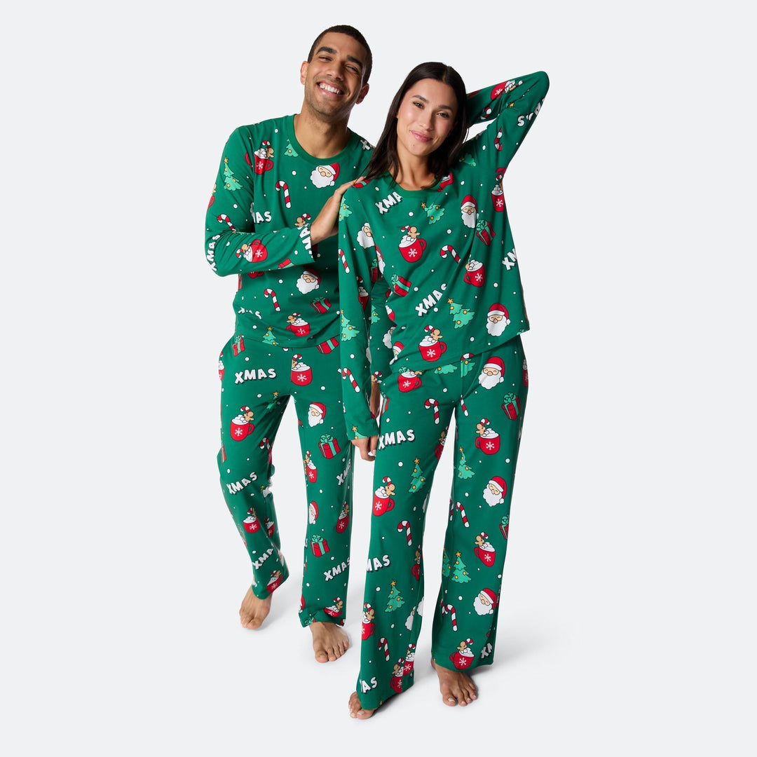 Groene Xmas Kerstpyjama Dames