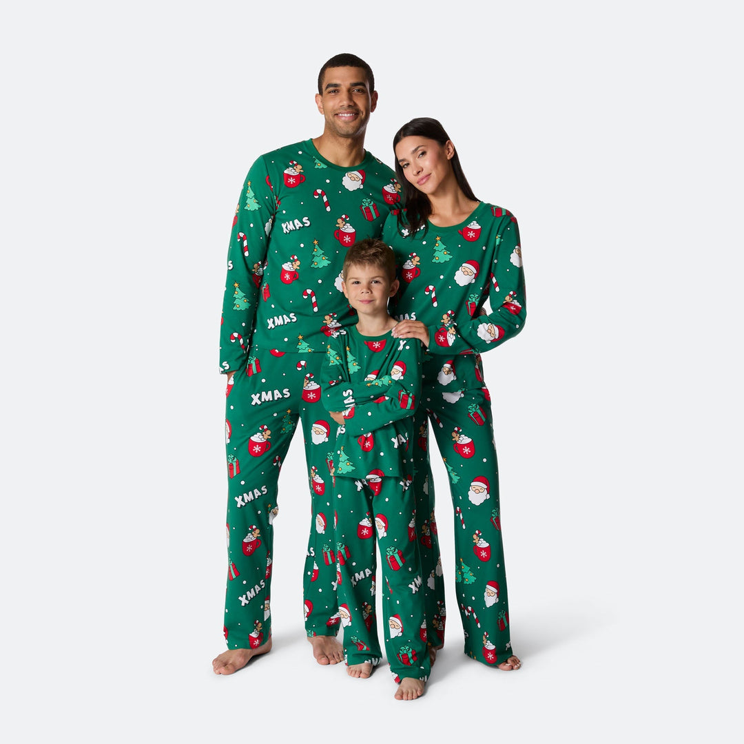 Groene Xmas Kerstpyjama Heren