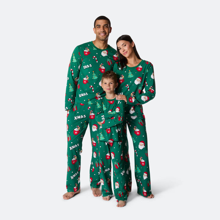 Groene Xmas Kerstpyjama Heren