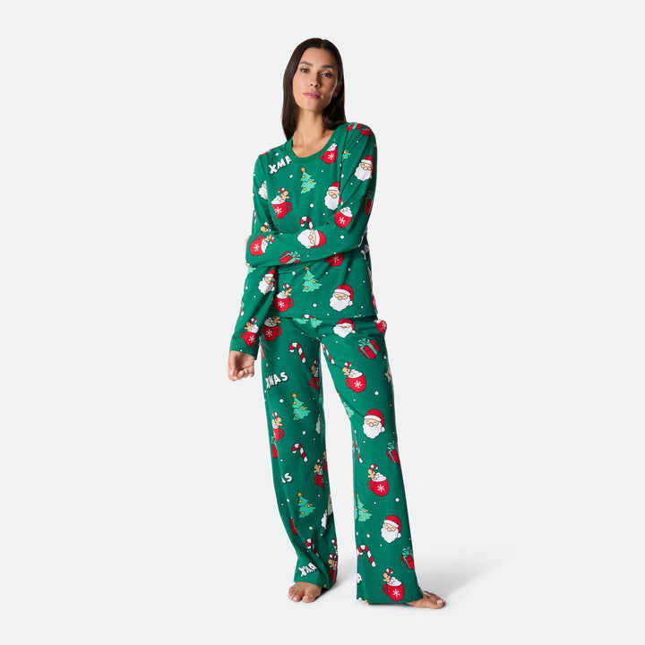 Groene Xmas Kerstpyjama Dames