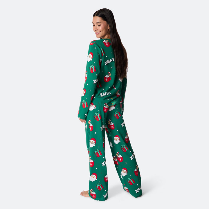 Groene Xmas Kerstpyjama Dames