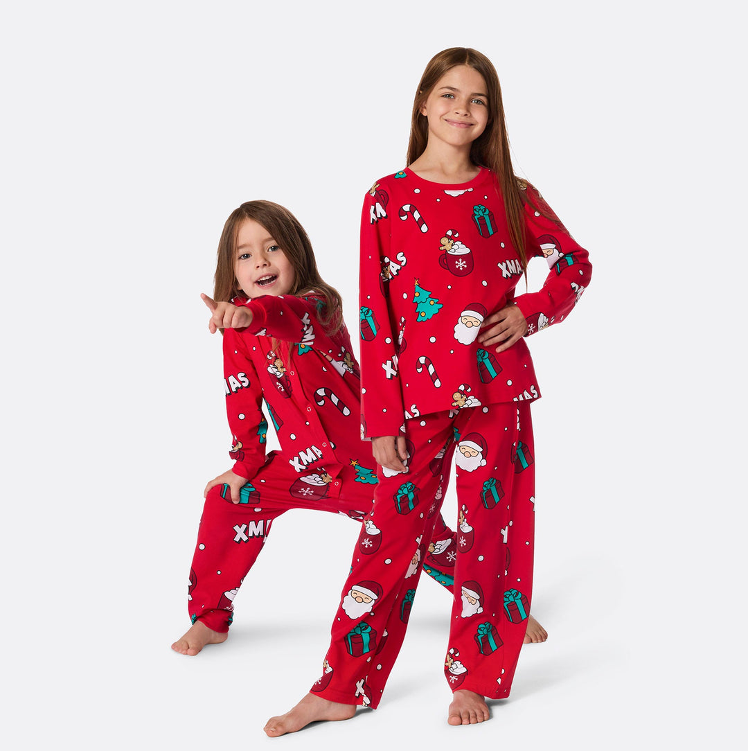 Rode Xmas Kerstpyjama voor Kinderen