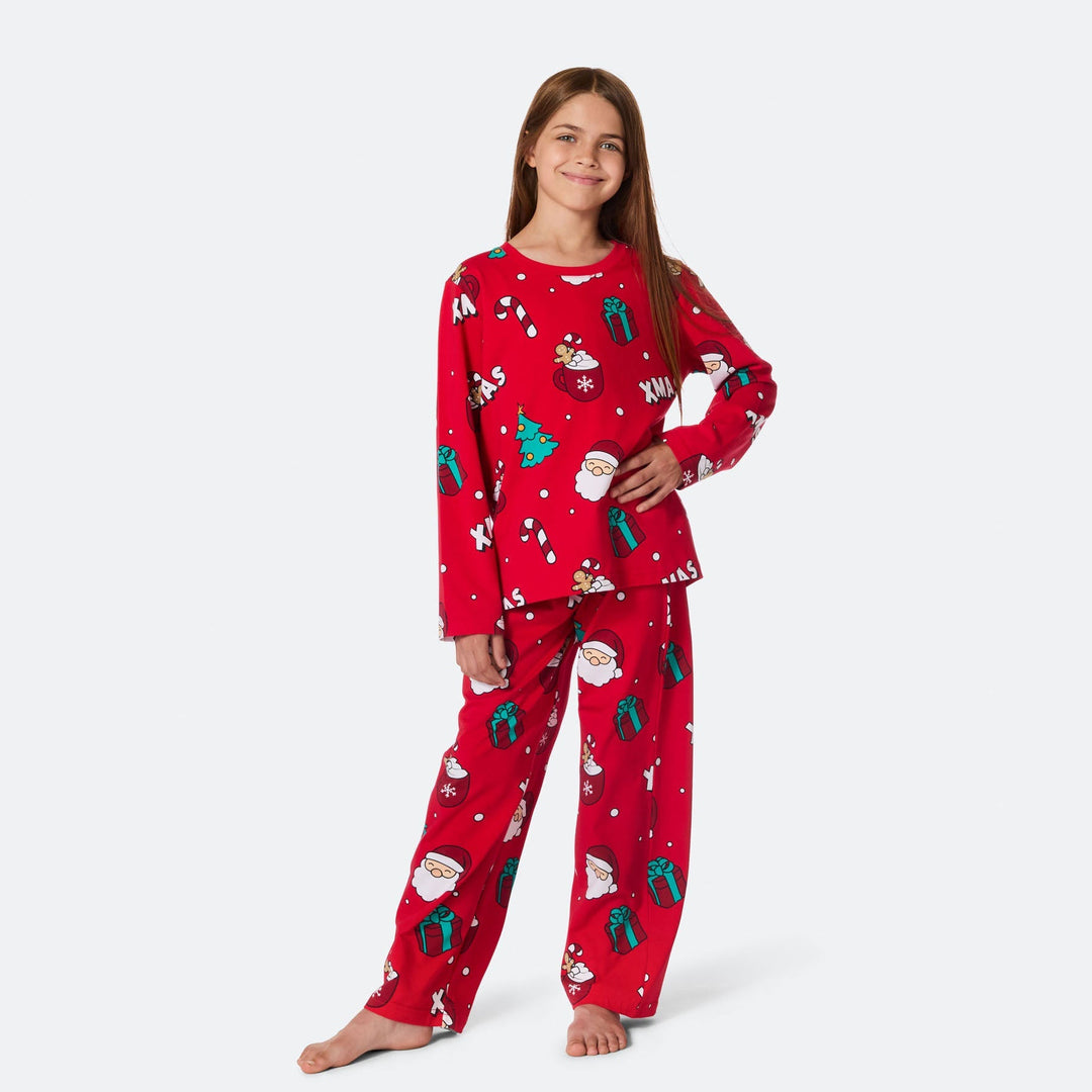 Rode Xmas Kerstpyjama voor Kinderen