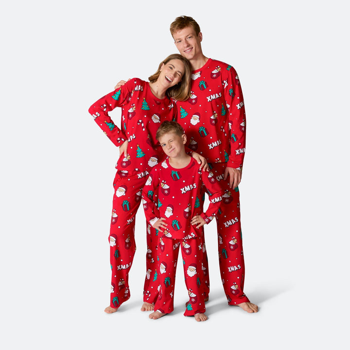 Rode Xmas Kerstpyjama voor Kinderen