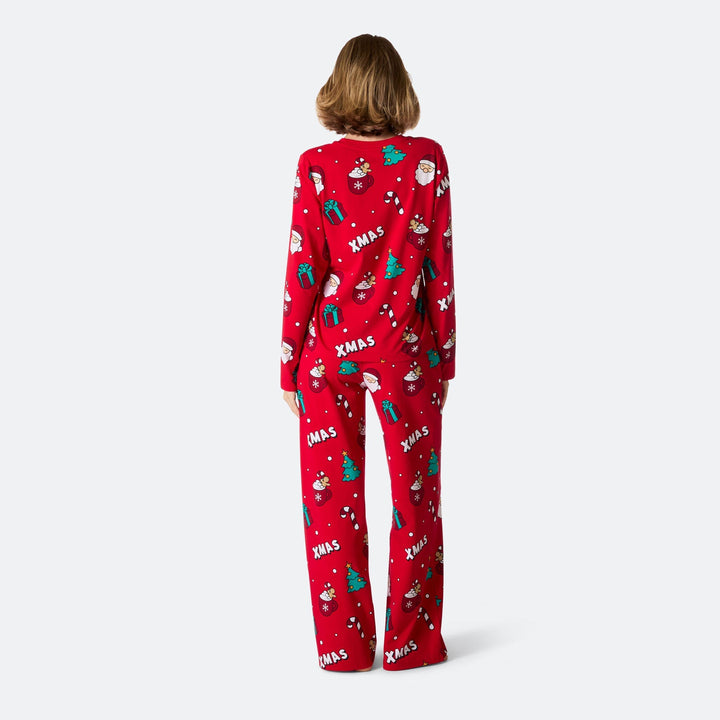 Rode Xmas Kerstpyjama Dames