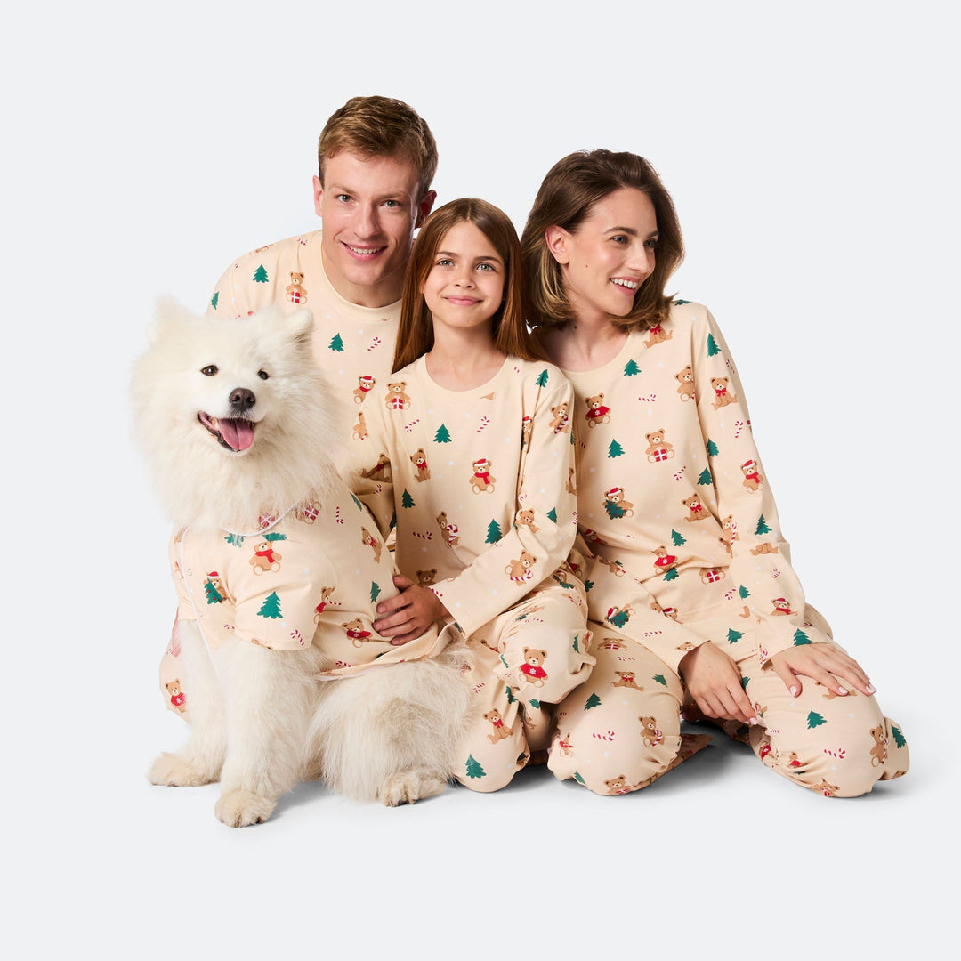 Beige Teddybeer Kerstpyjama Heren