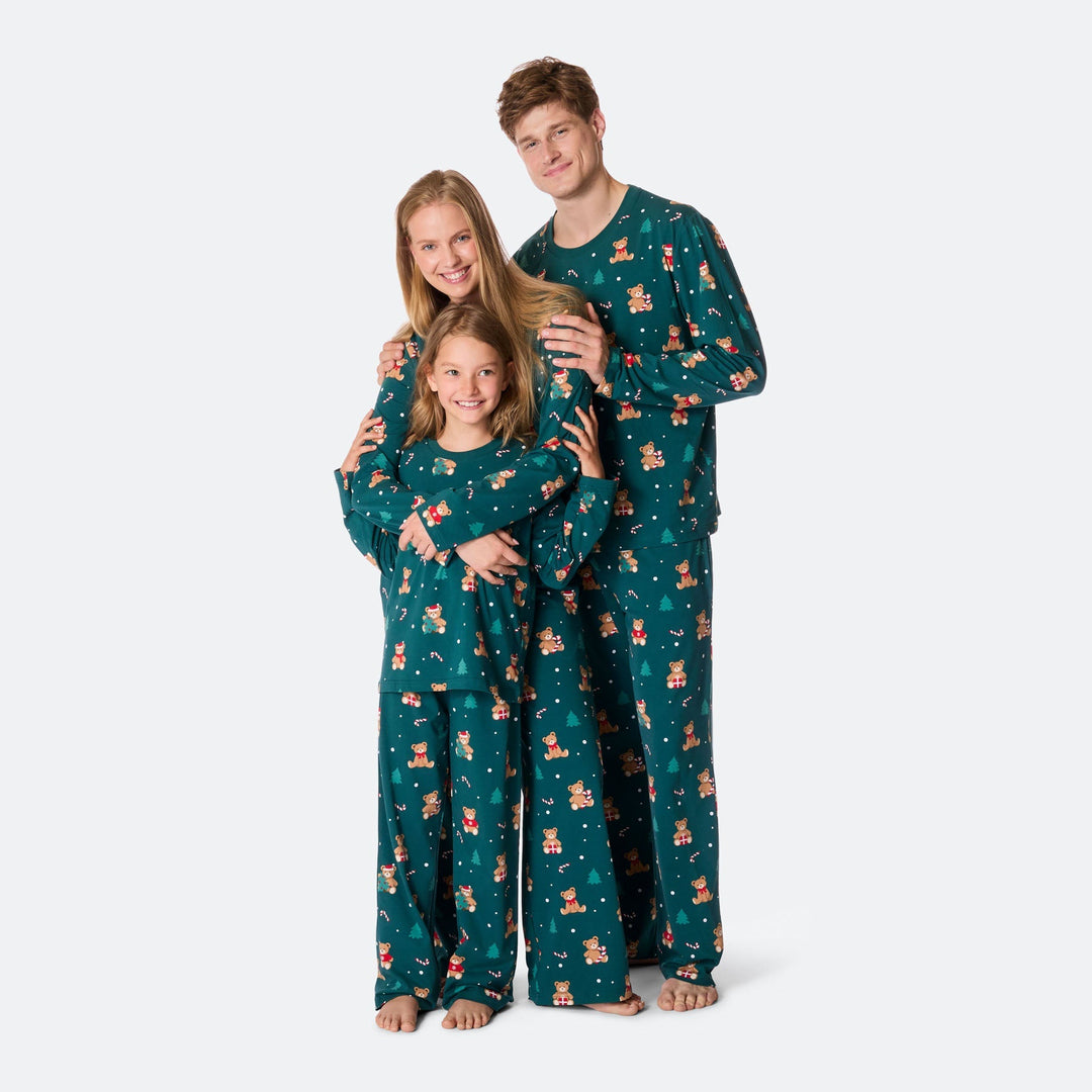 Groene Teddybeer Kerstpyjama Dames