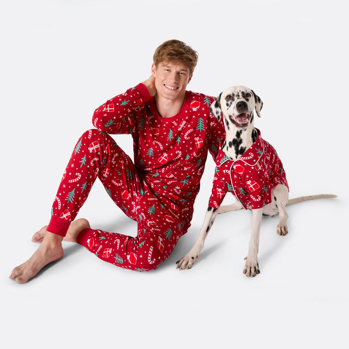 Rode Kerstpatroon Kerstpyjama voor Honden