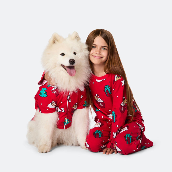 Rode Xmas Kerstpyjama voor Kinderen