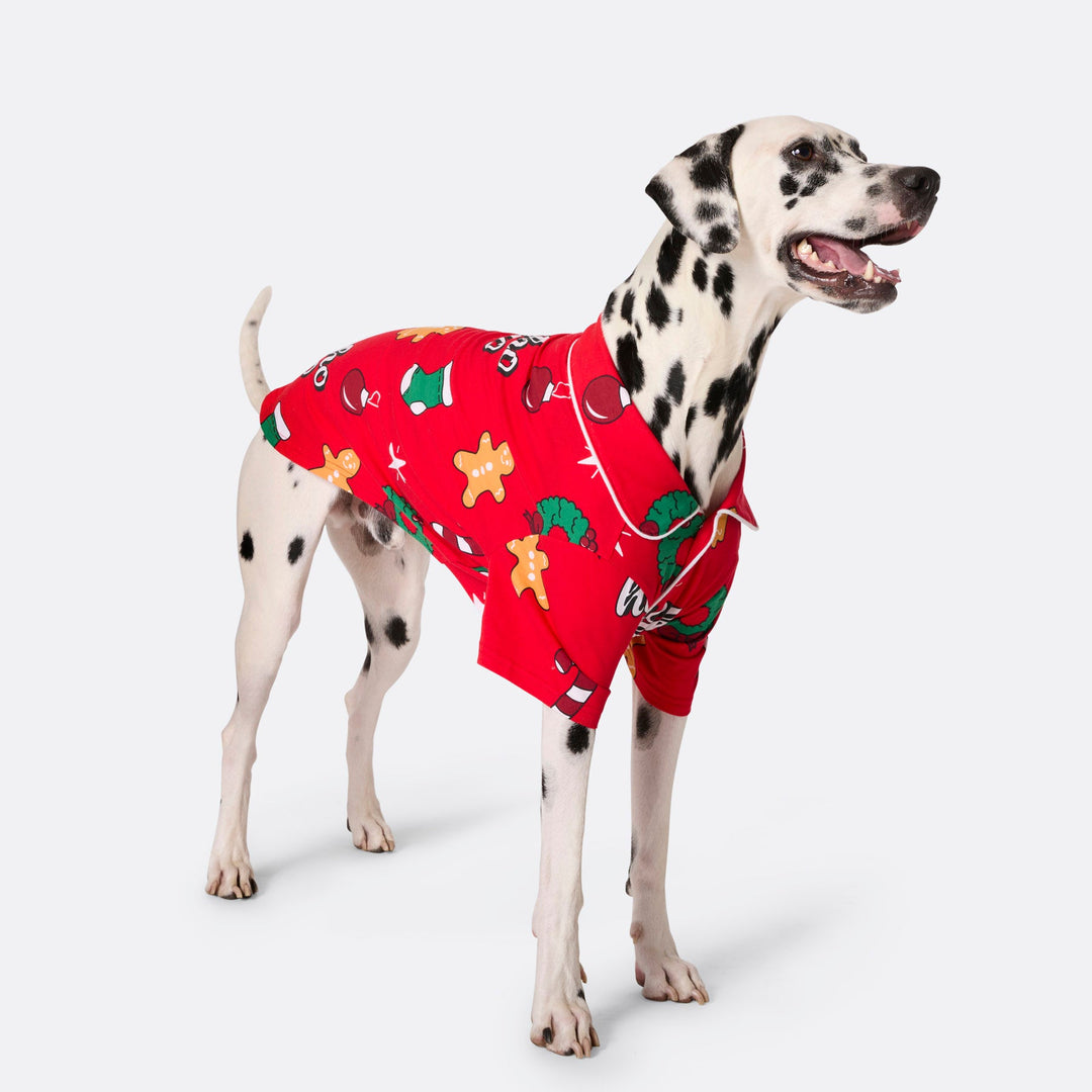 Rode Hohoho Kerstpyjama voor Honden