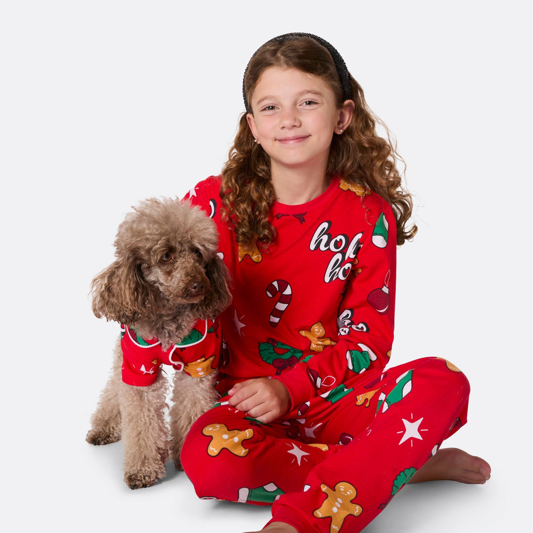 Rode Hohoho Kerstpyjama's Gezin