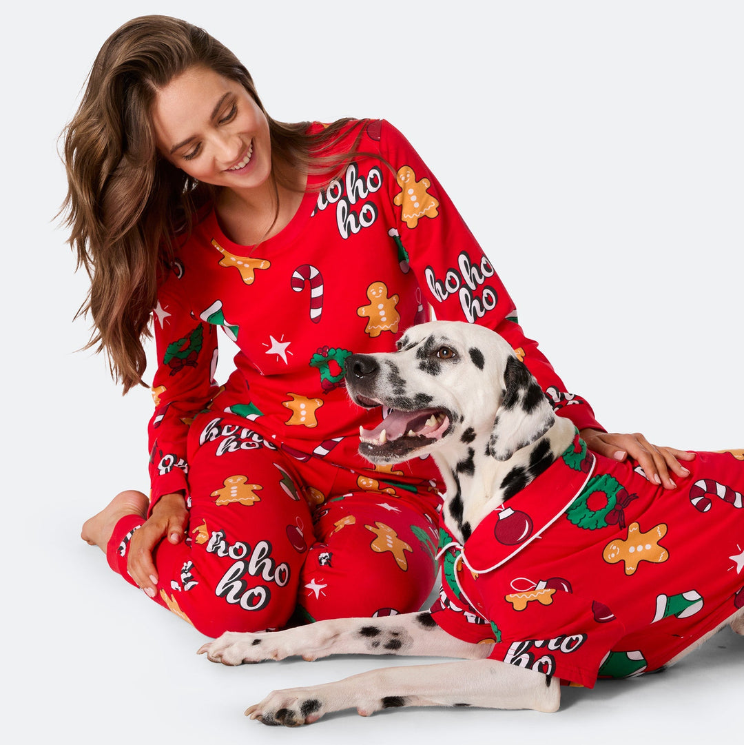 Rode Hohoho Kerstpyjama's Gezin