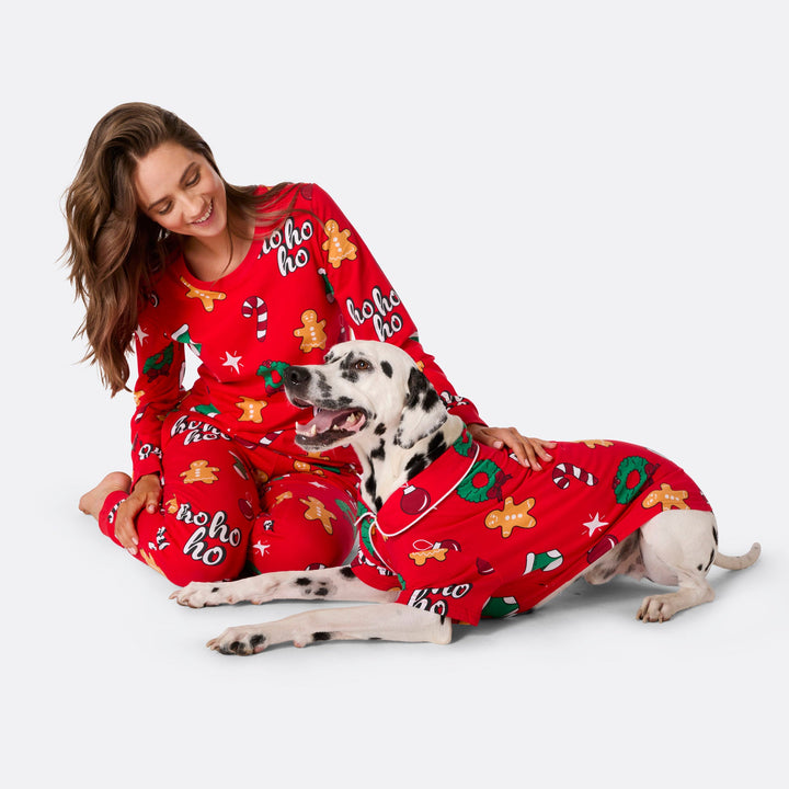 Rode Hohoho Kerstpyjama voor Honden