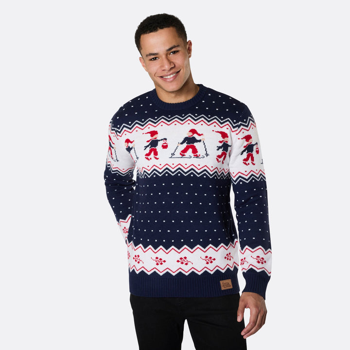 Kerstlandschap Kersttrui Heren