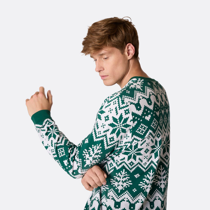 Groene Gebreide Kerstpyjama&
