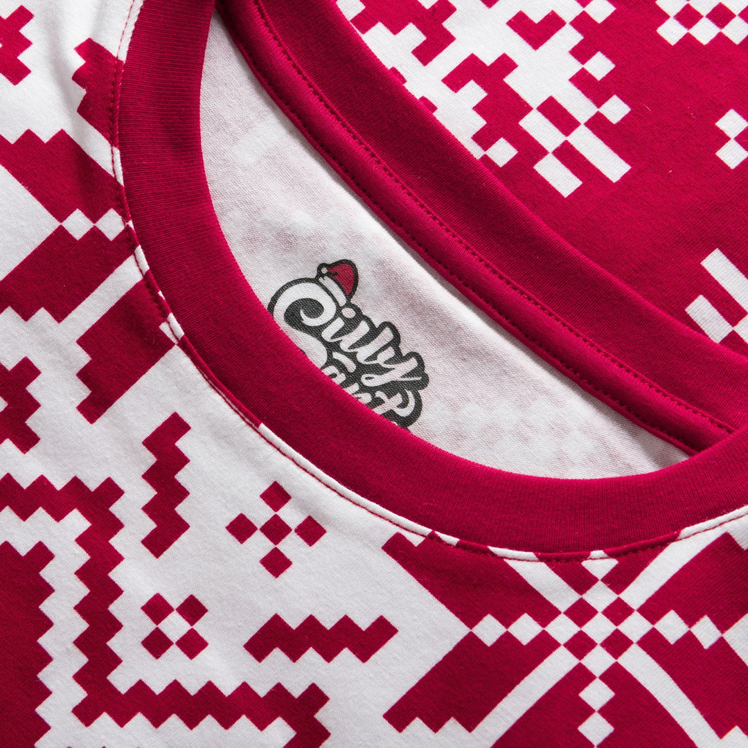 Rode Gebreide Kerstpyjama's Gezin
