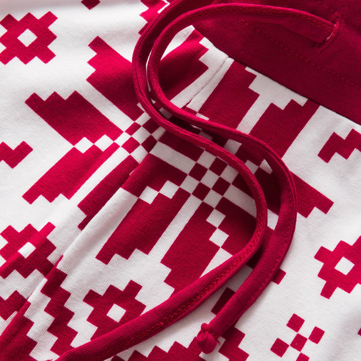 Rode Gebreide Kerstpyjama's Gezin