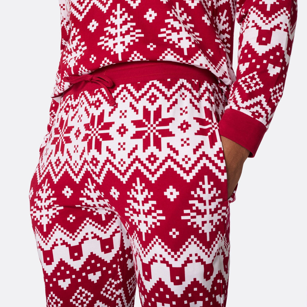 Rode Gebreide Kerstpyjama's Gezin