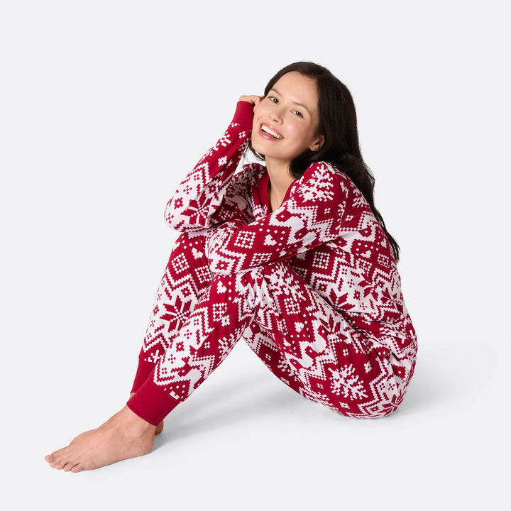 Matchende Kerstpyjama's voor Gezin - Rode Gebreide