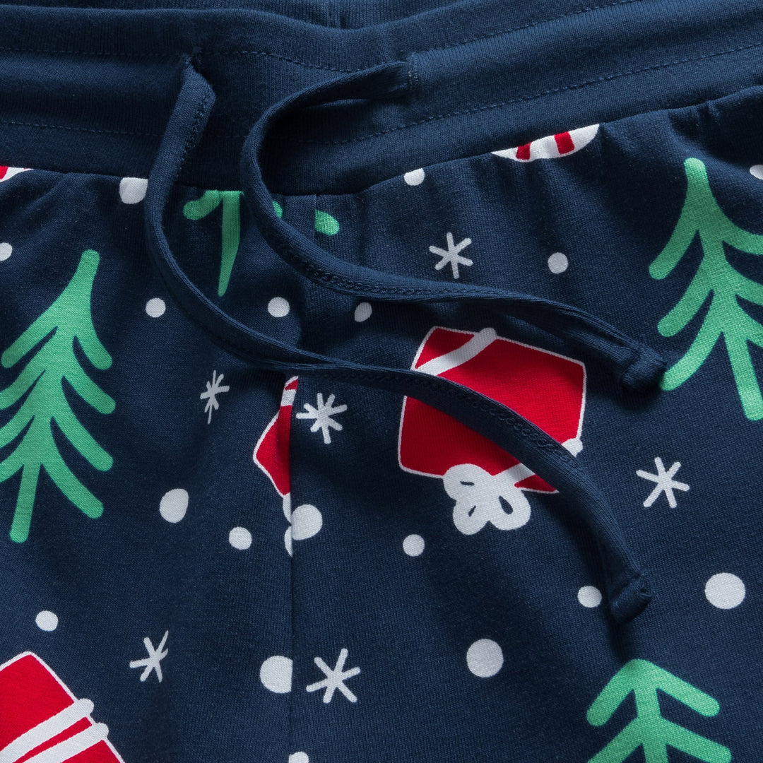 Blauwe Kerstpatroon Kerstpyjama voor Kinderen