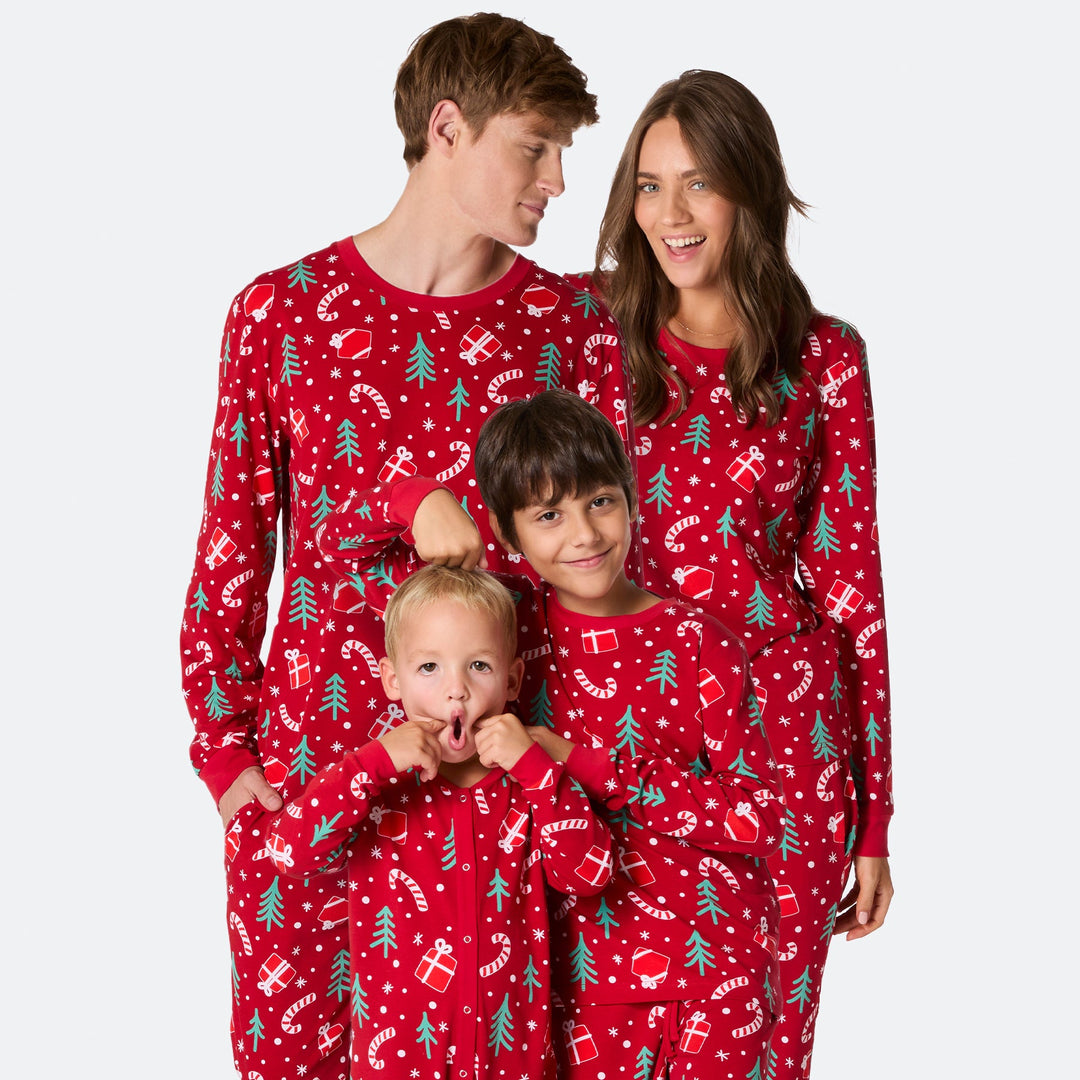 Rode Kerstpatroon Kerstpyjama's Gezin