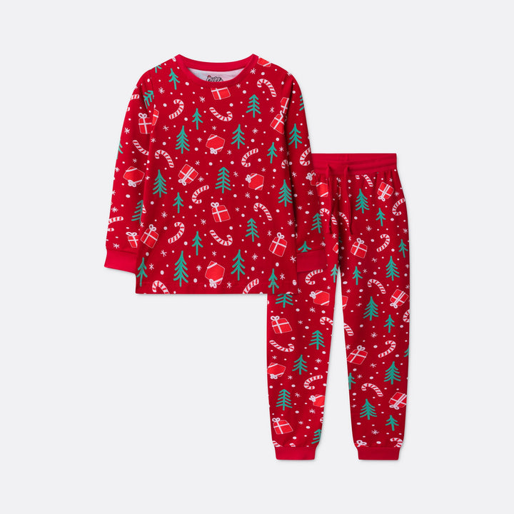 Rode Kerstpatroon Kerstpyjama voor Kinderen