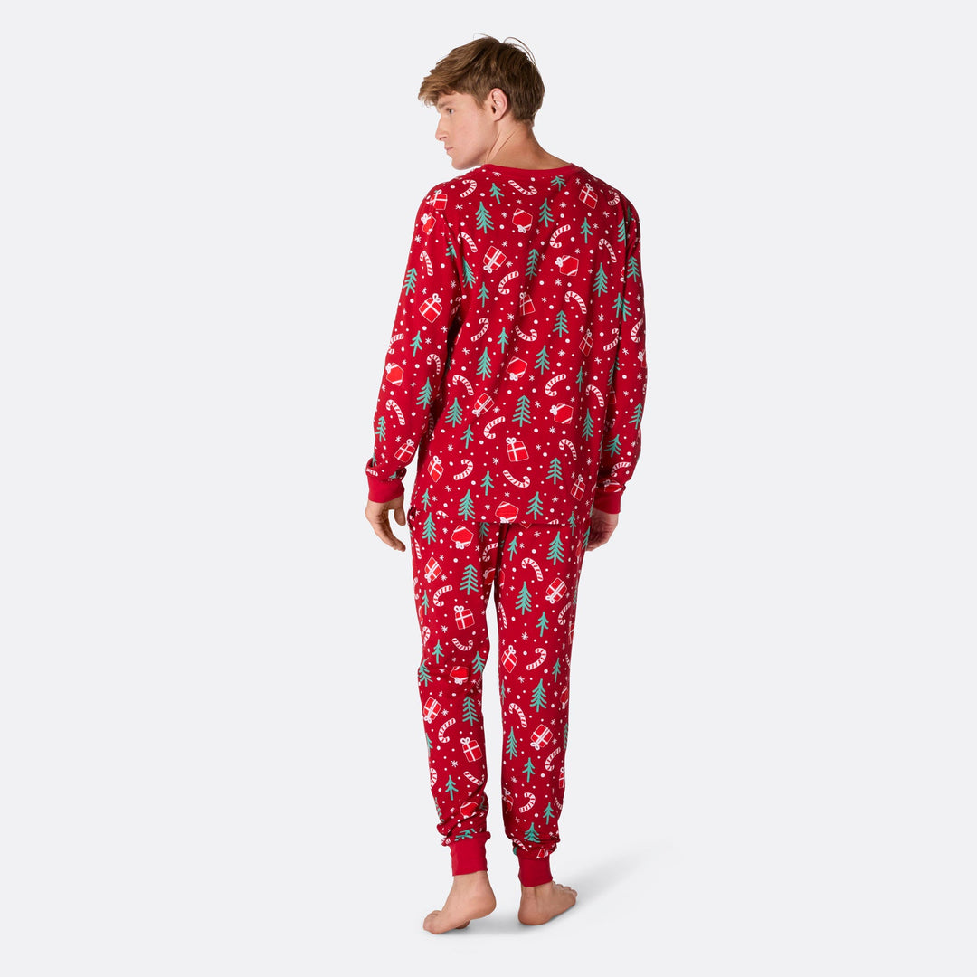 Rode Kerstpatroon Kerstpyjama Heren