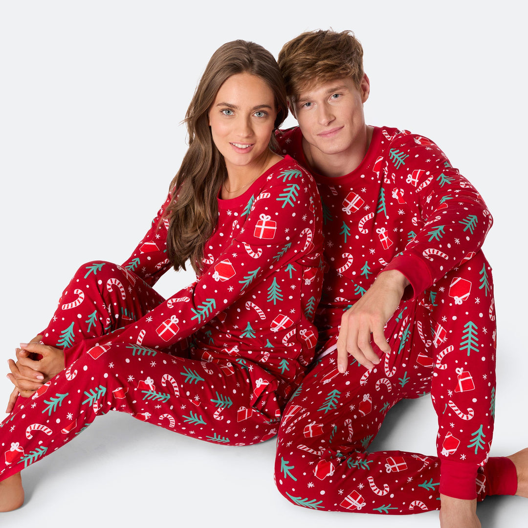 Rode Kerstpatroon Kerstpyjama Heren