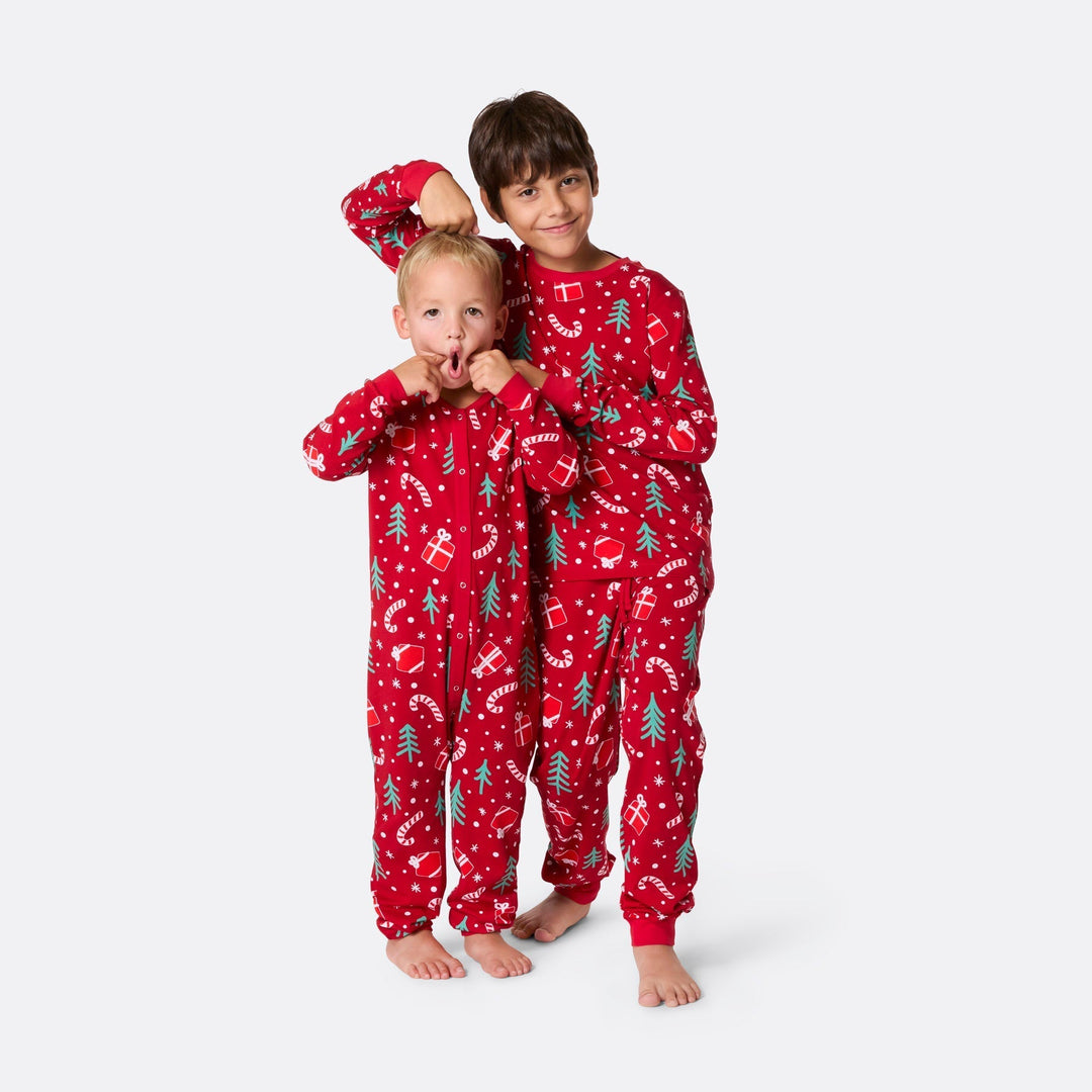 Rode Kerstpatroon Kerstpyjama voor Kinderen