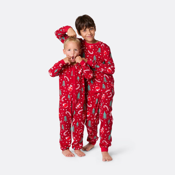 Rode Kerstpatroon Kerstpyjama voor Kinderen