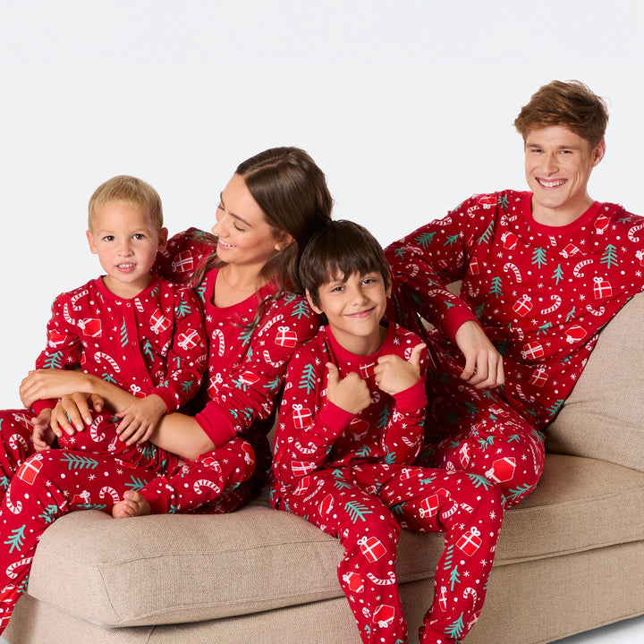 Matchende Kerstpyjama's voor Gezin - Rode Kerstpatroon