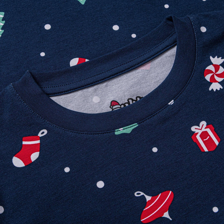Blauwe Kerstversiering Kerstpyjama&