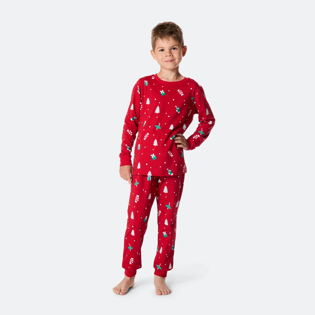 Rode Kerstversiering Kerstpyjama voor Kinderen