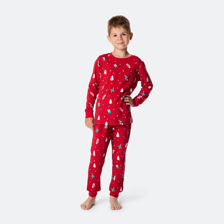 Rode Kerstversiering Kerstpyjama voor Kinderen
