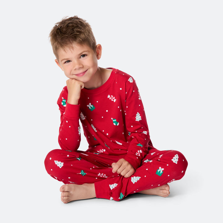 Rode Kerstversiering Kerstpyjama voor Kinderen