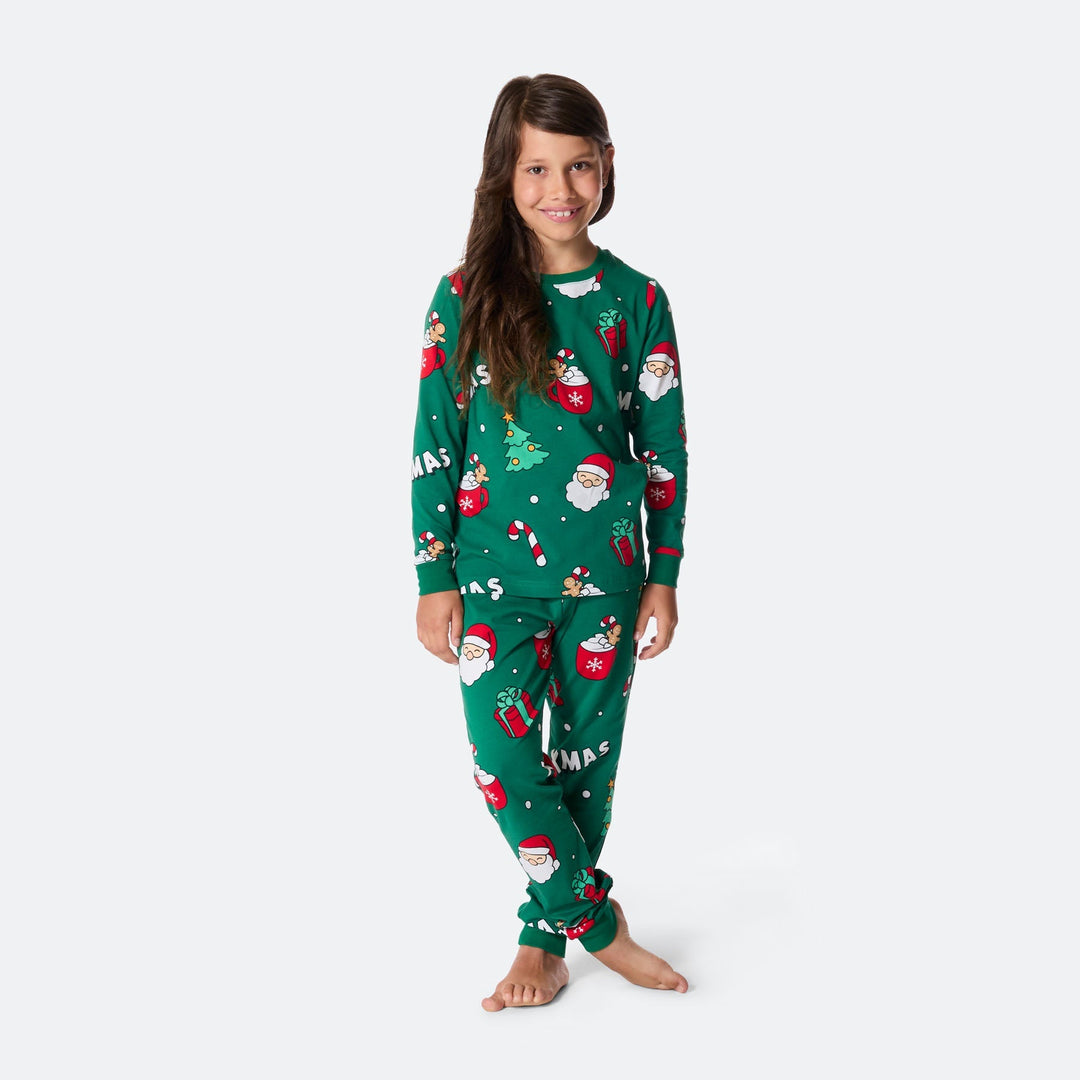 Groene Xmas Kerstpyjama voor Kinderen
