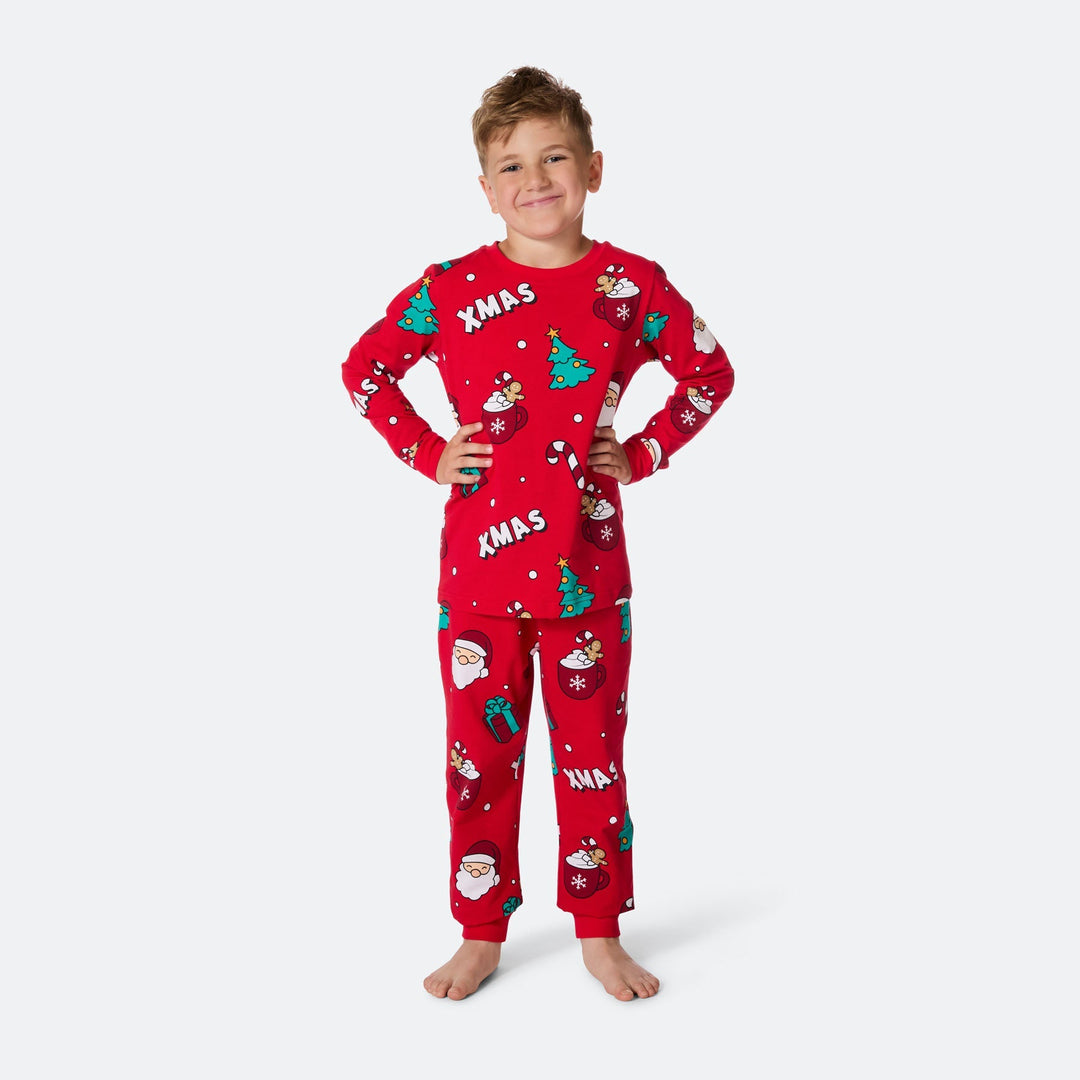 Rode Xmas Kerstpyjama voor Kinderen
