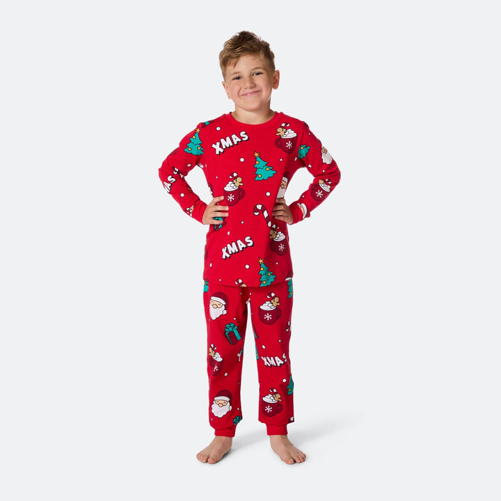 Rode Xmas Kerstpyjama voor Kinderen