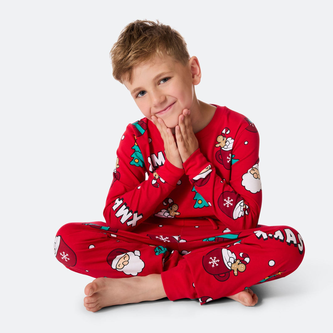 Rode Xmas Kerstpyjama voor Kinderen