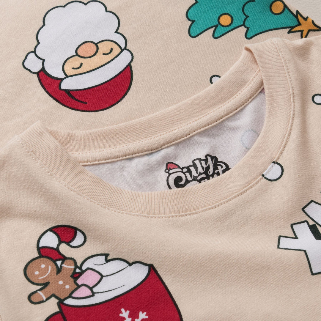 Beige Xmas Kerstpyjama voor Kinderen