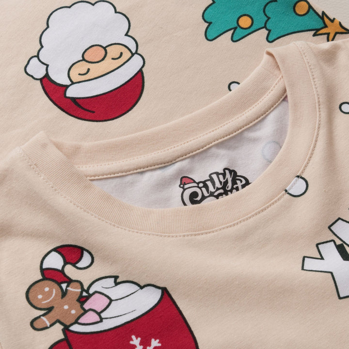 Beige Xmas Kerstpyjama voor Kinderen