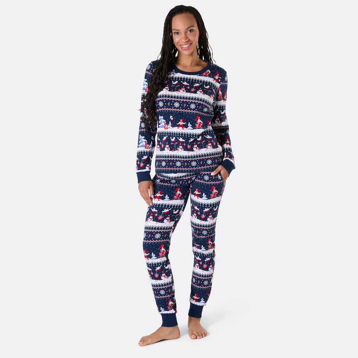 Kerstlandschap Kerstpyjama Dames